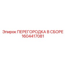 1604417081 ПЕРЕГОРОДКА В СБОРЕ Epiroc