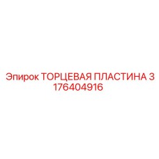 3176404916 ТОРЦЕВАЯ ПЛАСТИНА Epiroc