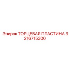 3216715300 ТОРЦЕВАЯ ПЛАСТИНА Epiroc