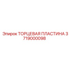 3719000098 ТОРЦЕВАЯ ПЛАСТИНА Epiroc