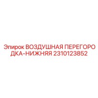 2310123852 ВОЗДУШНАЯ ПЕРЕГОРОДКА-НИЖНЯЯ Epiroc