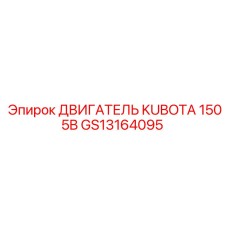 GS13164095 ДВИГАТЕЛЬ KUBOTA 1505B Epiroc