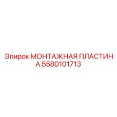 5580101713 МОНТАЖНАЯ ПЛАСТИНА Epiroc