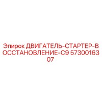 5730016307 ДВИГАТЕЛЬ-СТАРТЕР-ВОССТАНОВЛЕНИЕ-C9 Epiroc