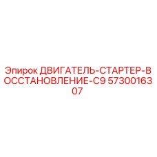 5730016307 ДВИГАТЕЛЬ-СТАРТЕР-ВОССТАНОВЛЕНИЕ-C9 Epiroc