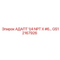 GS12167926 АДАПТ 1/4 NPT X #6… Epiroc