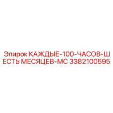 3382100595 КАЖДЫЕ 100 ЧАСОВ ШЕСТЬ МЕСЯЦЕВ МС Epiroc