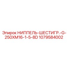 1079584002 НИППЕЛЬ-ШЕСТИГР.-G-250XM16-1-5-8D Epiroc