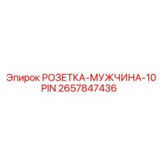2657847436 РОЗЕТКА-МУЖЧИНА-10PIN Epiroc