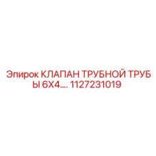 1127231019 КЛАПАН ТРУБНОЙ ТРУБЫ 6X4. Epiroc