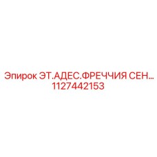1127442153 ЭТ.АДЕС.ФРЕЧЧИЯ СЕН… Epiroc