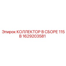 1629203581 КОЛЛЕКТОР В СБОРЕ 115В Epiroc