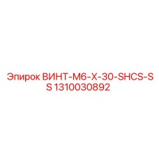 1310030892 ВИНТ-M6-X-30-SHCS-SS Epiroc