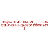 1310072433 ЭТИКЕТКА-МОДЕЛЬ-ОБОЗНАЧЕНИЕ-QAS250 Epiroc