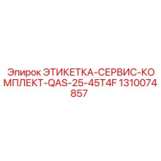 1310074857 ЭТИКЕТКА-СЕРВИС-КОМПЛЕКТ-QAS-25-45T4F Epiroc