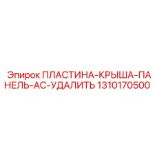 1310170500 ПЛАСТИНА-КРЫША-ПАНЕЛЬ-AC-УДАЛИТЬ Epiroc