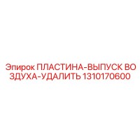1310170600 ПЛАСТИНА-ВЫПУСК ВОЗДУХА-УДАЛИТЬ Epiroc