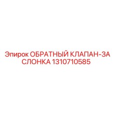 1310710585 ОБРАТНЫЙ КЛАПАН-ЗАСЛОНКА Epiroc