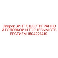 1504221419 ВИНТ С ШЕСТИГРАННОЙ ГОЛОВКОЙ И ТОРЦЕВЫМ ОТВЕРСТИЕМ (Epiroc)