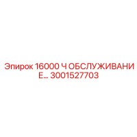 3001527703 16000 Ч Обслуживание Эпирок