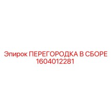 1604012281 ПЕРЕГОРОДКА В СБОРЕ Epiroc