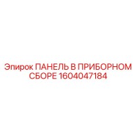 1604047184 ПАНЕЛЬ В ПРИБОРНОМ СБОРЕ от Epiroc