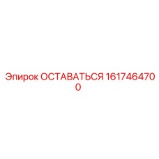 Запчасть 1617464700 ОСТАВАТЬСЯ производителя Epiroc