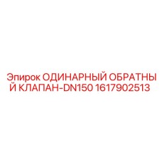 1617902513 ОДИНАРНЫЙ ОБРАТНЫЙ КЛАПАН-DN150 Epiroc
