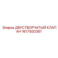 1617920381 ДВУСТВОРЧАТЫЙ КЛАПАН Epiroc