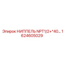 1624605029 НИППЕЛЬ NPT1/2+*40 Epiroc