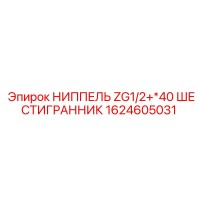 1624605031 НИППЕЛЬ ZG1/2+*40 ШЕСТИГРАННИК Epiroc
