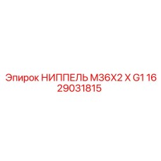 1629031815 НИППЕЛЬ M36X2 X G1 Epiroc