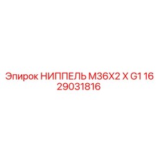 1629031816 НИППЕЛЬ M36X2 X G1 Epiroc