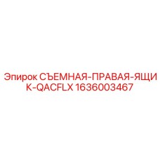 1636003467 СЪЕМНАЯ-ПРАВАЯ-ЯЩИК-QACFLX - Epiroc
