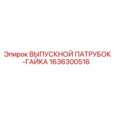 1636300516 ВЫПУСКНОЙ ПАТРУБОК-ГАЙКА Epiroc