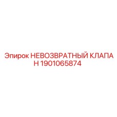 1901065874 НЕВОЗВРАТНЫЙ КЛАПАН Epiroc