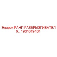 1901619401 РАНП РАЗБРЫЗГИВАТЕЛЯ Epiroc
