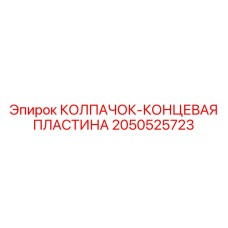 2050525723 КОЛПАЧОК-КОНЦЕВАЯ ПЛАСТИНА Epiroc