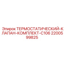 Комплект клапана термостатического C106 артикул 2200599825