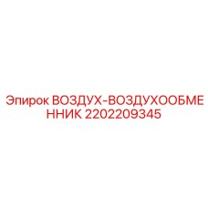 2202209345 ВОЗДУХ-ВОЗДУХООБМЕННИК Epiroc