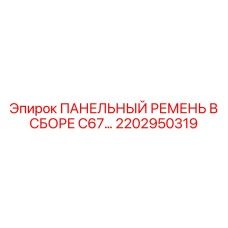 2202950319 ПАНЕЛЬНЫЙ РЕМЕНЬ В СБОРЕ C67 Epiroc