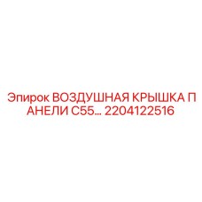 2204122516 Воздушная крышка панели C55 Epiroc