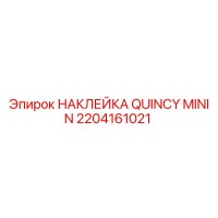 2204161021 НАКЛЕЙКА QUINCY MINI N Epiroc