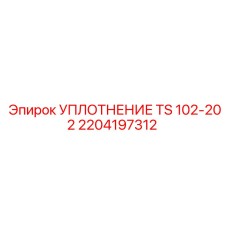 2204197312 УПЛОТНЕНИЕ TS 102-202 Epiroc