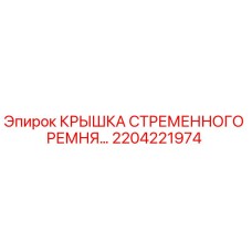 2204221974 КРЫШКА СТРЕМЕННОГО РЕМНЯ Epiroc