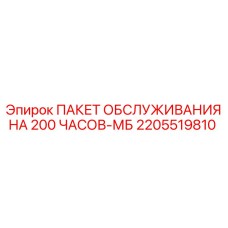 2205519810 ПАКЕТ ОБСЛУЖИВАНИЯ НА 200 ЧАСОВ-МБ Epiroc