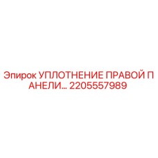 2205557989 УПЛОТНЕНИЕ ПРАВОЙ ПАНЕЛИ Epiroc