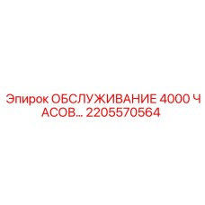2205570564 ОБСЛУЖИВАНИЕ 4000 ЧАСОВ Epiroc