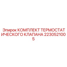 2230521005 КОМПЛЕКТ ТЕРМОСТАТИЧЕСКОГО КЛАПАНА Epiroc