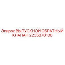 2235870100 ВЫПУСКНОЙ ОБРАТНЫЙ КЛАПАН Epiroc